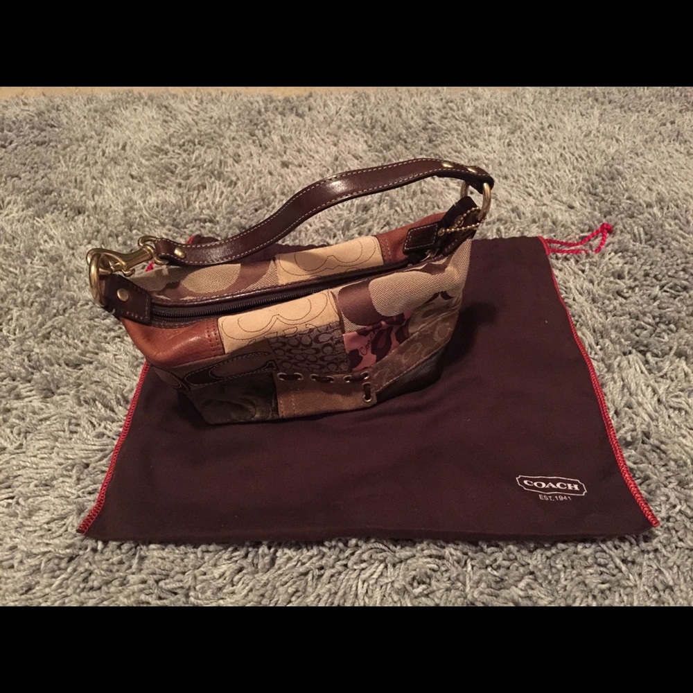 Coach Ocelot small brown gallery patchwork